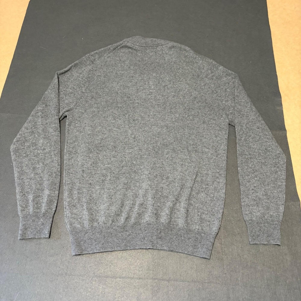 NWT Christian Lacroix Cashmere Quarter Zip Sweater Mens Medium Grey Fall Luxury - Picture 5 of 8